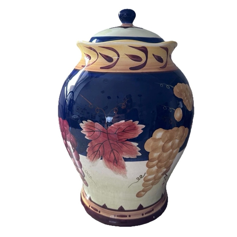 Vintage Tuscany Nonni's Biscotti Hand Painted Ceramic Cookie Jar - Picture 2 of 5
